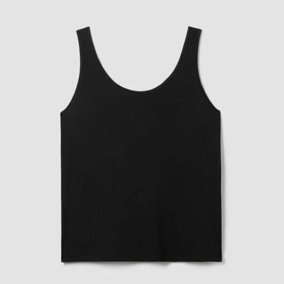 Eileen Fisher Petite 100% Silk Tank Top  Black  Size PP = (2P - 4P) - Picture 5 of 10